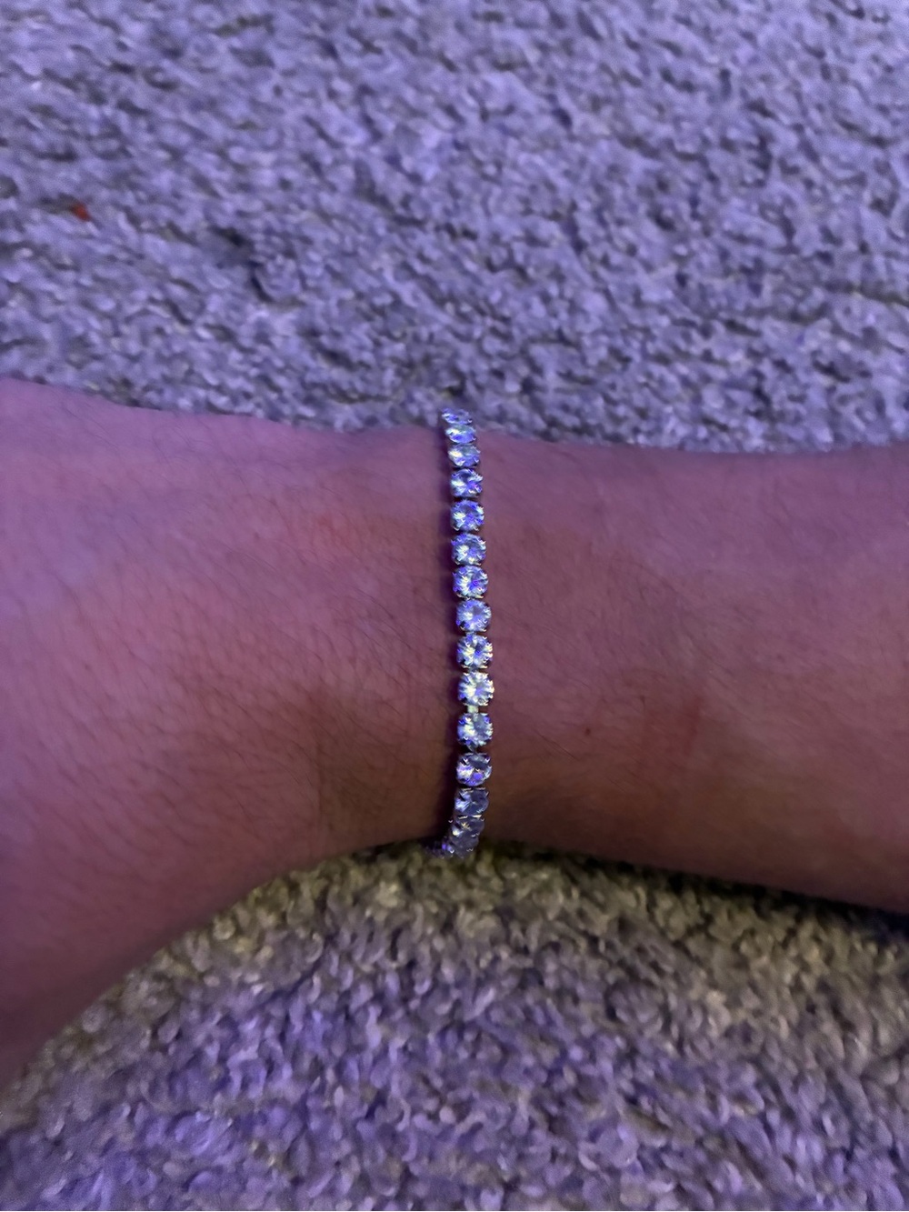 Fashion Jewelry Silver Tennis Bracelet with Clear Stones